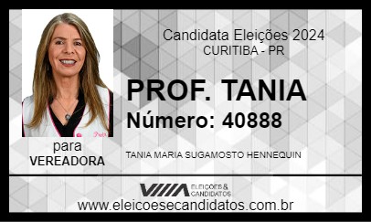 Candidato PROF. TANIA 2024 - CURITIBA - Eleições