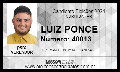 Candidato LUIZ PONCE 2024 - CURITIBA - Eleições