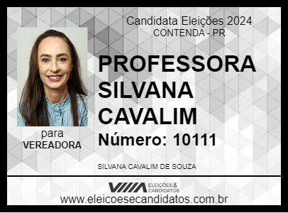 Candidato PROFESSORA SILVANA CAVALIM 2024 - CONTENDA - Eleições