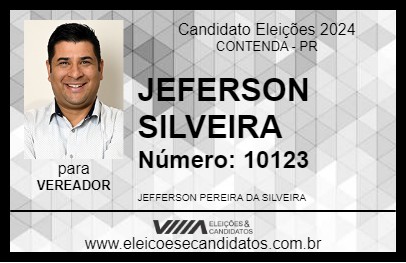 Candidato JEFERSON SILVEIRA 2024 - CONTENDA - Eleições