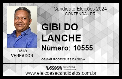 Candidato GIBI DO LANCHE 2024 - CONTENDA - Eleições