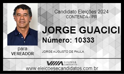 Candidato JORGE GUACICI 2024 - CONTENDA - Eleições