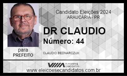 Candidato DR CLAUDIO 2024 - ARAUCÁRIA - Eleições