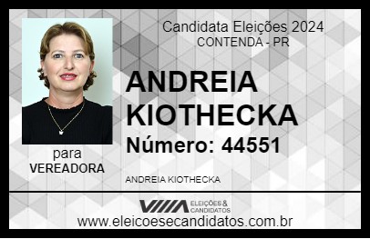 Candidato ANDREIA KIOTHECKA 2024 - CONTENDA - Eleições