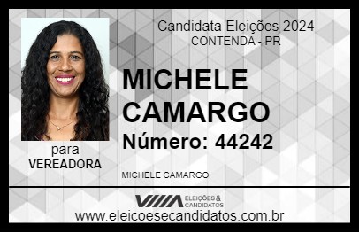 Candidato MICHELE CAMARGO 2024 - CONTENDA - Eleições