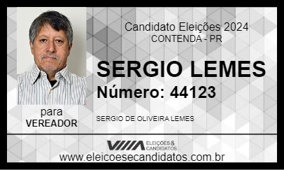 Candidato SERGIO LEMES 2024 - CONTENDA - Eleições