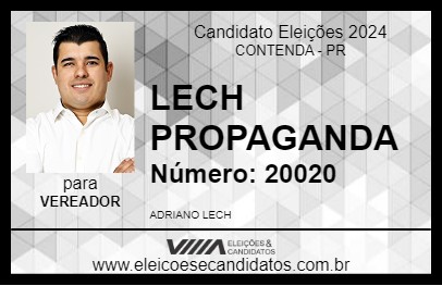 Candidato LECH DA PROPAGANDA 2024 - CONTENDA - Eleições