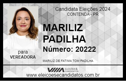 Candidato MARILIZ PADILHA 2024 - CONTENDA - Eleições