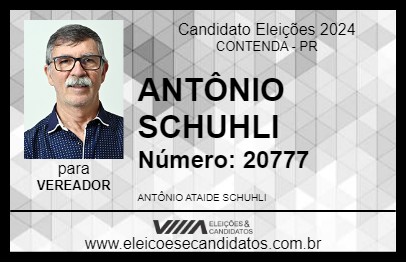 Candidato ANTÔNIO SCHUHLI 2024 - CONTENDA - Eleições