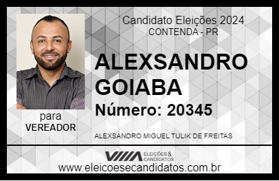 Candidato ALEXSANDRO GOIABA 2024 - CONTENDA - Eleições