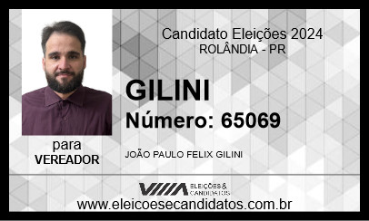 Candidato GILINI 2024 - ROLÂNDIA - Eleições