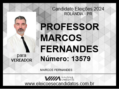 Candidato PROFESSOR MARCOS FERNANDES 2024 - ROLÂNDIA - Eleições