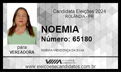 Candidato NOEMIA 2024 - ROLÂNDIA - Eleições