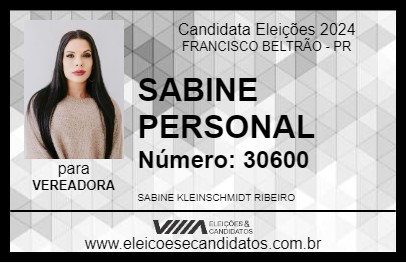 Candidato SABINE PERSONAL 2024 - FRANCISCO BELTRÃO - Eleições