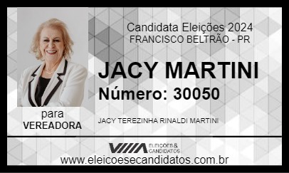 Candidato JACY MARTINI 2024 - FRANCISCO BELTRÃO - Eleições