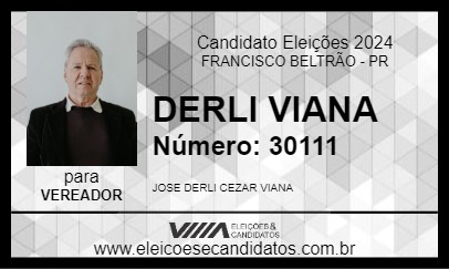 Candidato DERLI VIANA 2024 - FRANCISCO BELTRÃO - Eleições