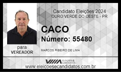 Candidato CACO 2024 - OURO VERDE DO OESTE - Eleições