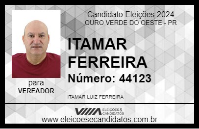 Candidato ITAMAR FERREIRA 2024 - OURO VERDE DO OESTE - Eleições