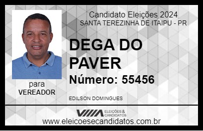 Candidato DEGA DO PAVER 2024 - SANTA TEREZINHA DE ITAIPU - Eleições