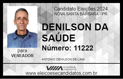 Candidato DENILSON DA SAÚDE 2024 - NOVA SANTA BÁRBARA - Eleições