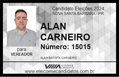 Candidato ALAN CARNEIRO 2024 - NOVA SANTA BÁRBARA - Eleições