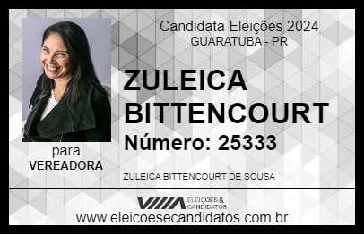 Candidato ZULEICA BITTENCOURT 2024 - GUARATUBA - Eleições