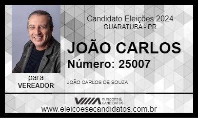 Candidato JOÃO CARLOS 2024 - GUARATUBA - Eleições