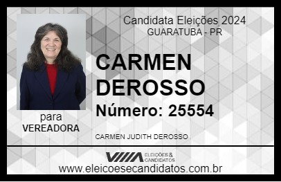 Candidato CARMEN DEROSSO 2024 - GUARATUBA - Eleições