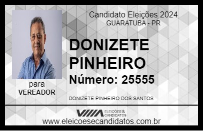 Candidato DONIZETE PINHEIRO 2024 - GUARATUBA - Eleições