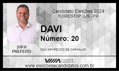 Candidato DAVI 2024 - FLORESTÓPOLIS - Eleições