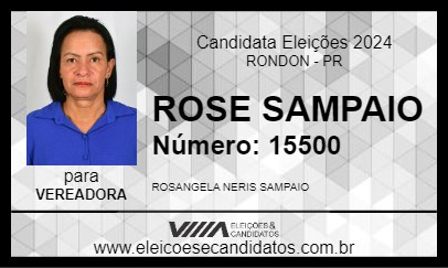 Candidato ROSE SAMPAIO 2024 - RONDON - Eleições