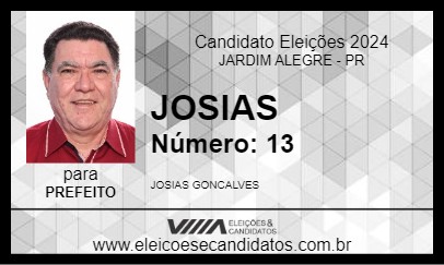 Candidato JOSIAS 2024 - JARDIM ALEGRE - Eleições