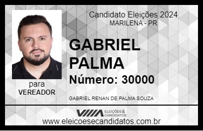 Candidato GABRIEL PALMA 2024 - MARILENA - Eleições