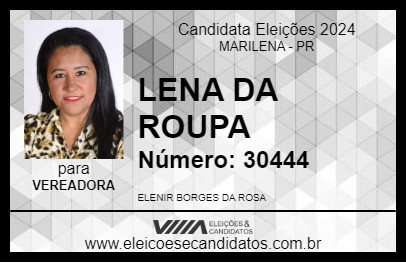 Candidato LENA DA ROUPA 2024 - MARILENA - Eleições