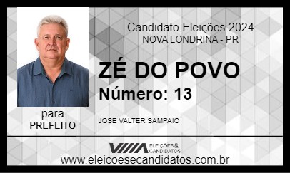 Candidato ZÉ DO POVO 2024 - NOVA LONDRINA - Eleições