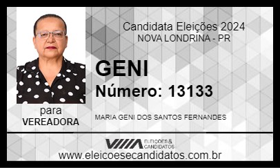 Candidato GENI 2024 - NOVA LONDRINA - Eleições