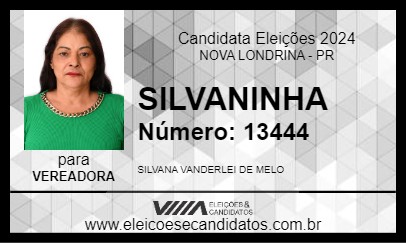 Candidato SILVANINHA 2024 - NOVA LONDRINA - Eleições