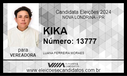 Candidato KIKA 2024 - NOVA LONDRINA - Eleições