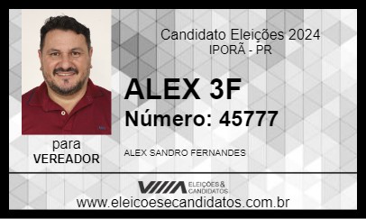 Candidato ALEX 3F 2024 - IPORÃ - Eleições