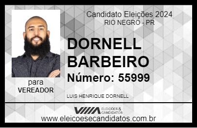 Candidato DORNELL BARBEIRO 2024 - RIO NEGRO - Eleições