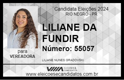 Candidato LILIANE DA FUNDIR 2024 - RIO NEGRO - Eleições