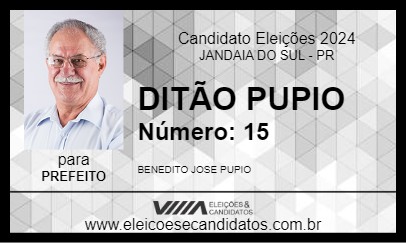 Candidato DITÃO PUPIO 2024 - JANDAIA DO SUL - Eleições