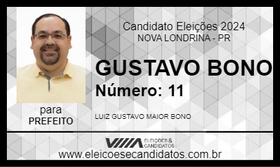 Candidato GUSTAVO BONO 2024 - NOVA LONDRINA - Eleições