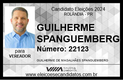 Candidato GUILHERME SPANGUEMBERG 2024 - ROLÂNDIA - Eleições