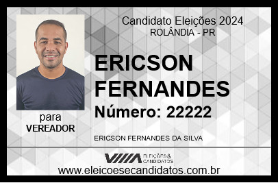 Candidato ERIC FERNANDES 2024 - ROLÂNDIA - Eleições