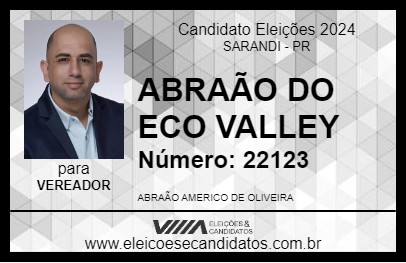 Candidato ABRAÃO DO ECO VALLEY 2024 - SARANDI - Eleições