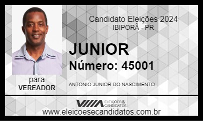 Candidato JUNIOR 2024 - IBIPORÃ - Eleições