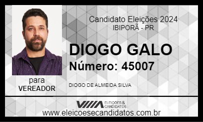 Candidato DIOGO GALO 2024 - IBIPORÃ - Eleições