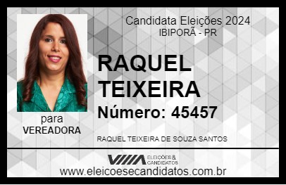 Candidato RAQUEL TEIXEIRA 2024 - IBIPORÃ - Eleições