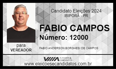 Candidato FABIO CAMPOS 2024 - IBIPORÃ - Eleições